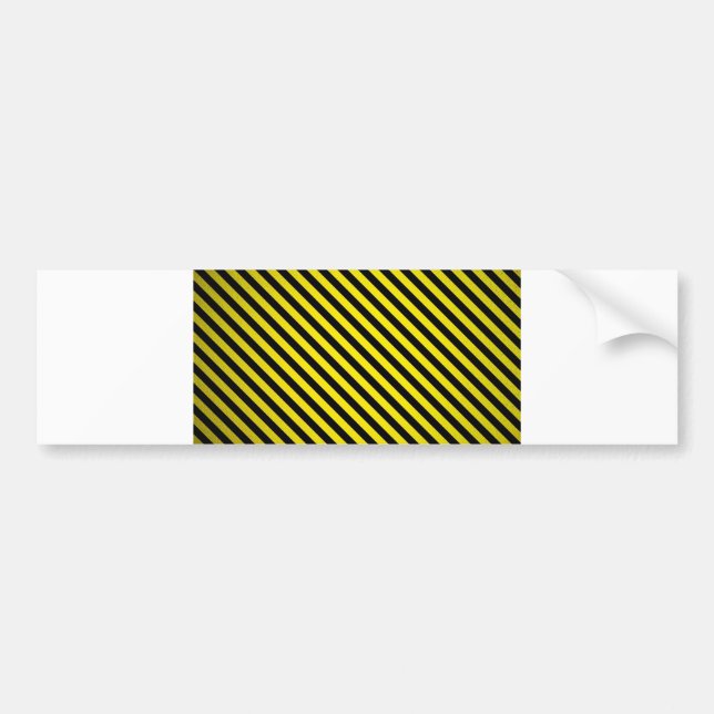 Autocollant De Voiture rayures noires jaunes de précaution en (Devant)