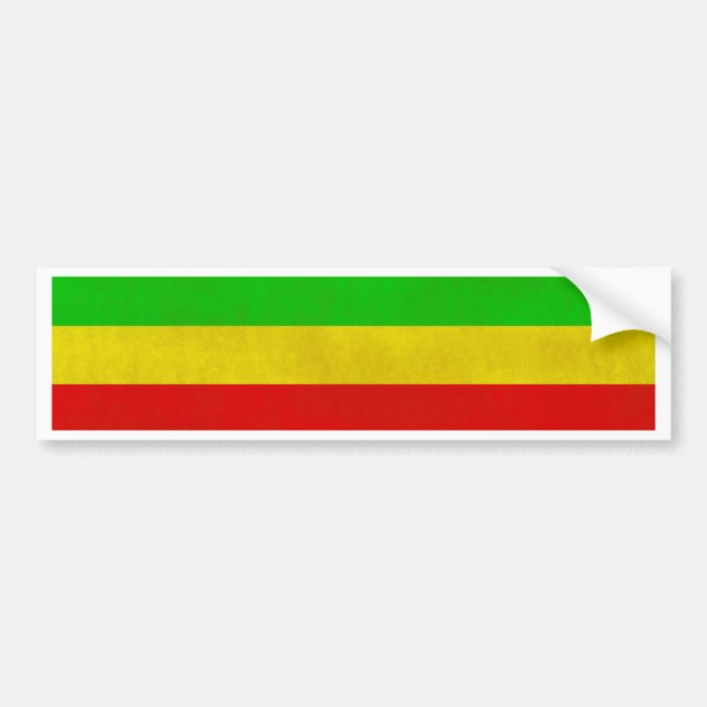 Autocollant De Voiture Rayures sales de Rasta (Devant)