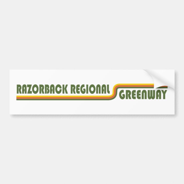 Autocollant De Voiture Razorback Regional Greenway Arkansas (Devant)