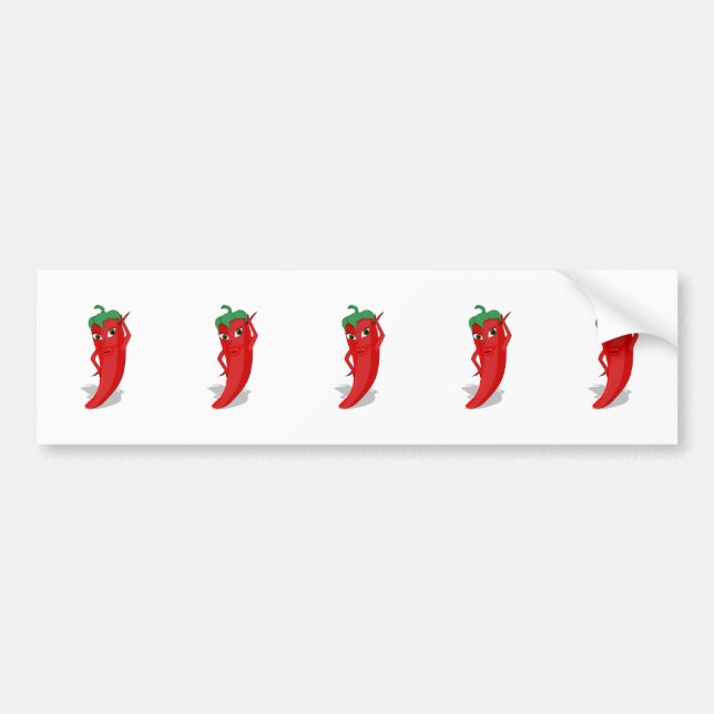 Autocollant De Voiture Red Hot Pepper Diva (Devant)