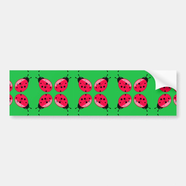 Autocollant De Voiture Red Ladybugs (Devant)