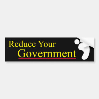 Autocollant De Voiture Réduisez votre empreinte de pas de gouvernement