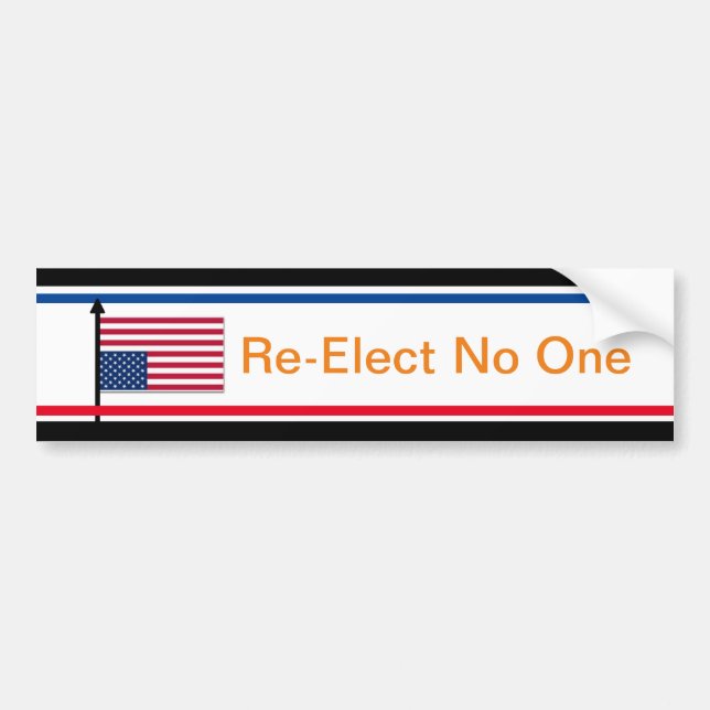 Autocollant De Voiture Réélectionner Aucun Sticker De Bumper (Devant)