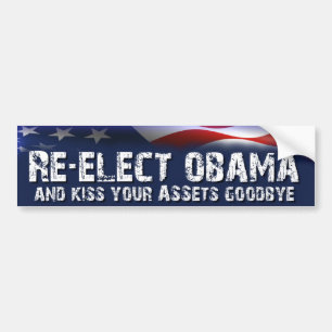 Autocollant De Voiture Réélisez Obama - anti élection d'Obama