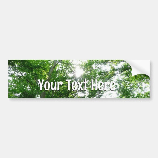 Autocollant De Voiture Regard sur les arbres d'été (Devant)