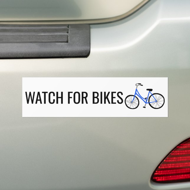 Autocollant De Voiture REGARDEZ LES VÉLOS Bleu VÉHICULE VÉHICULE (En voiture)
