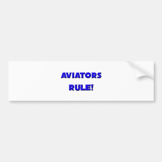 Autocollant De Voiture Règle d'aviateurs ! (Devant)