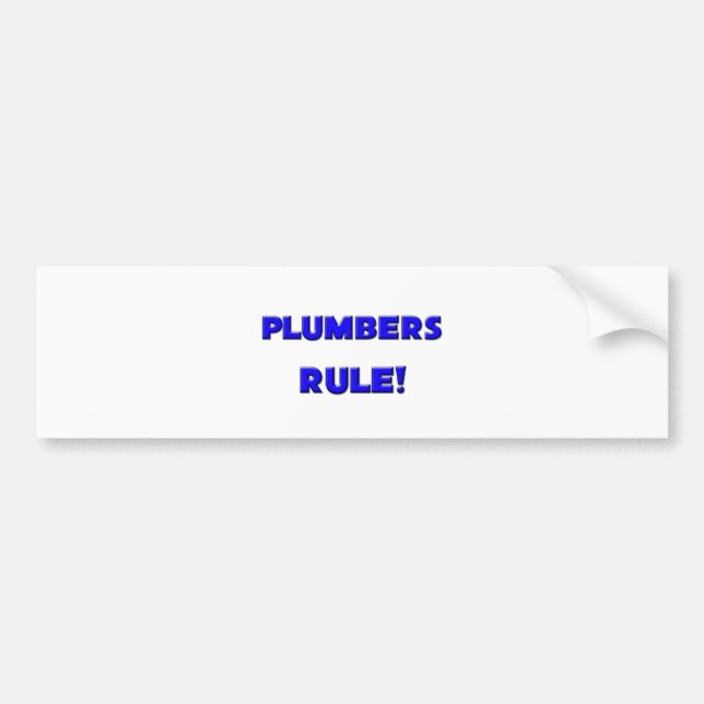 Autocollant De Voiture Règle de plombiers ! (Devant)