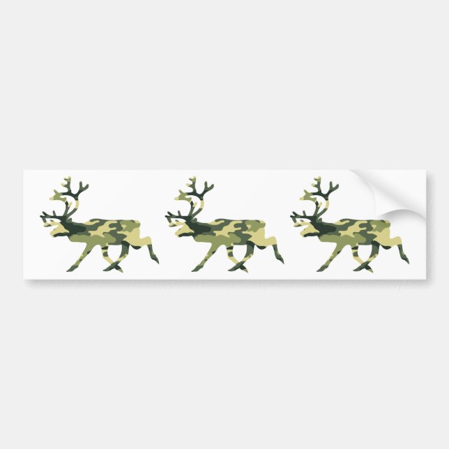 Autocollant De Voiture Reindeer / Caribou Woodland Camouflage / Camo (Devant)