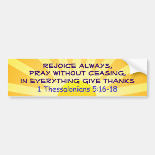 Autocollant De Voiture Réjouissez-vous de l'autocollant pare-chocs