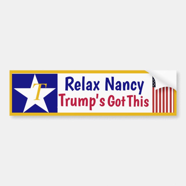 Autocollant De Voiture Relax Nancy Trump a ceci ! (Devant)