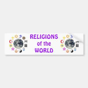 Autocollant De Voiture RELIGIONS du MONDE