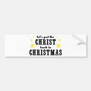 Autocollant De Voiture Remettons le CHRIST à NOËL