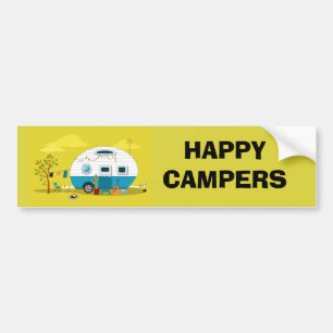 Autocollant De Voiture Remorque Happy Campers