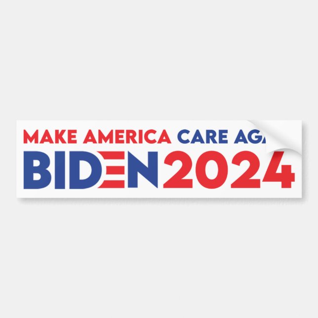 Autocollant De Voiture Rendre à l'Amérique le souci Biden Président 2024 (Devant)