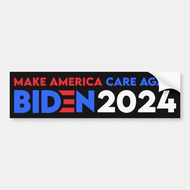 Autocollant De Voiture Rendre à l'Amérique le souci Biden Président 2024 (Devant)