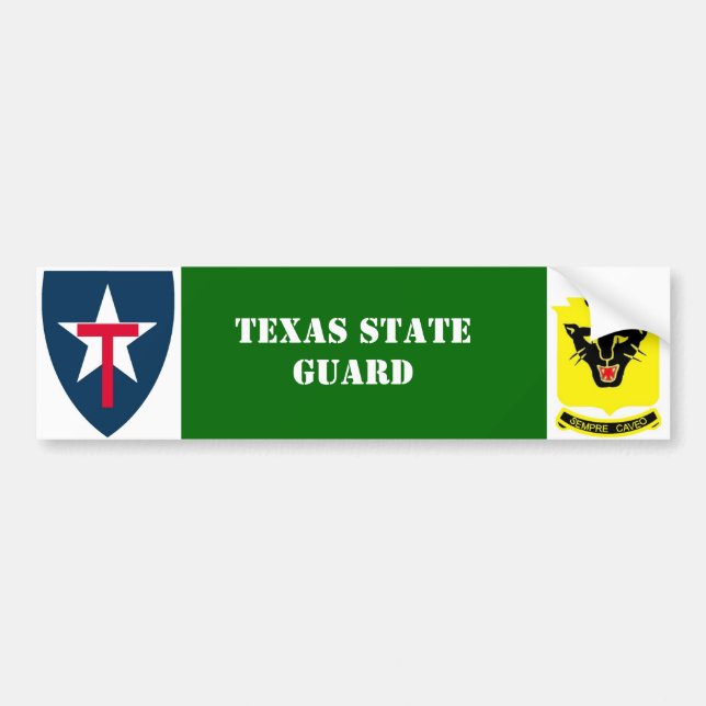 Autocollant De Voiture Repérage de garde d'état du Texas 4ème (Devant)
