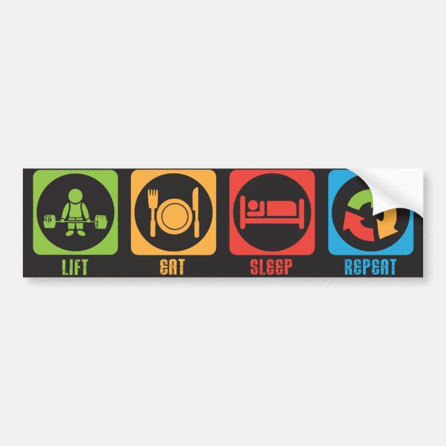 Autocollant De Voiture Répéter le sommeil de l'ascenseur - Sticker pare-c (Devant)
