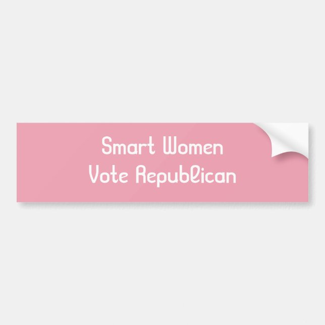 Autocollant De Voiture Républicain futé de vote de femmes (Devant)