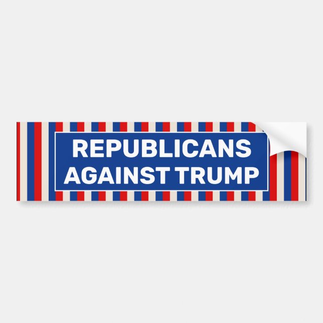 Autocollant De Voiture 🎩 républicains contre Trump (Devant)