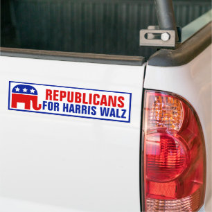 Autocollant De Voiture Républicains pour Harris Walz Elephant Pour Kama