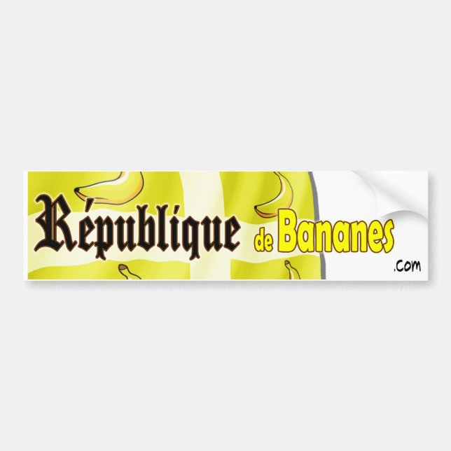 Autocollant De Voiture République de Bananes (Devant)