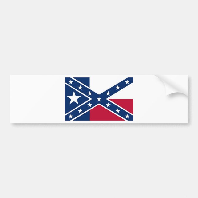 Autocollant De Voiture République de drapeau du Texas (Devant)