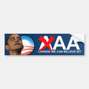 Autocollant De Voiture Réputation de solvabilité de l'aa d'Obama