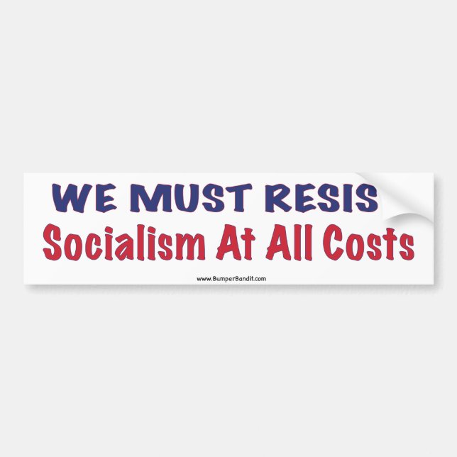 Autocollant De Voiture Résister au socialisme (Devant)