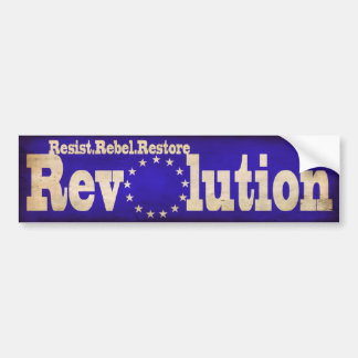 Autocollant De Voiture Résistez à la révolution rebelle Bumpersticke de