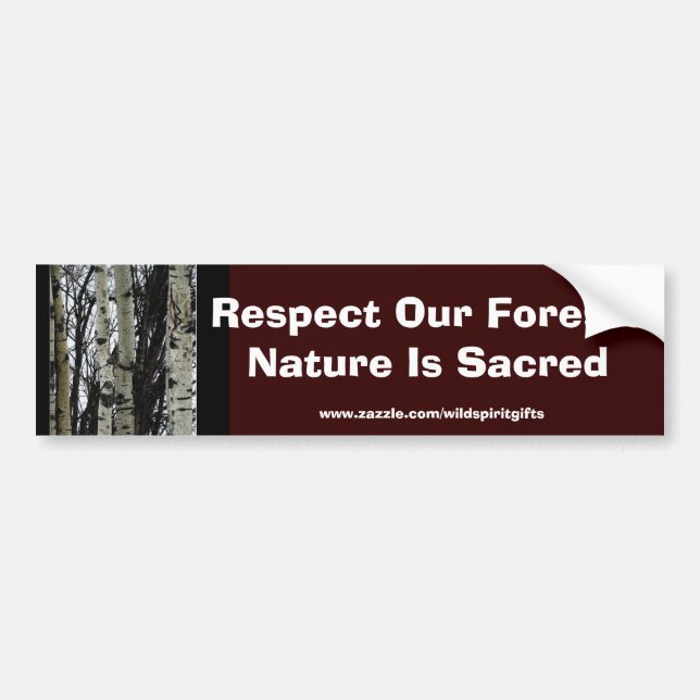 Autocollant De Voiture RESPECTEZ NOTRE Sticker cadeau Jour des terres FOR (Devant)