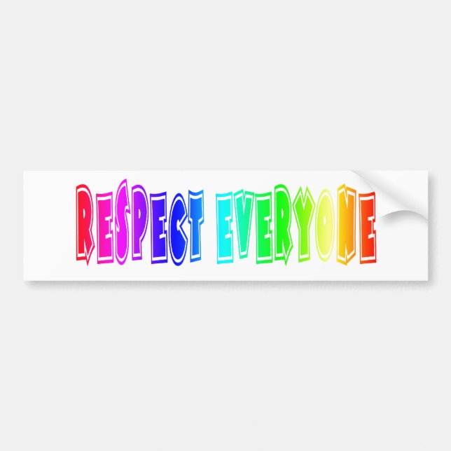 Autocollant De Voiture Respectez Tout Le Monde Bumper Sticker. (Devant)