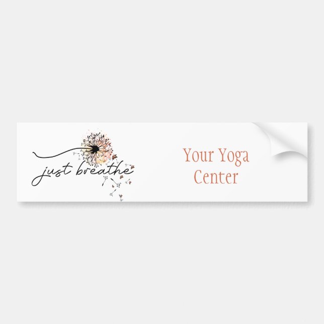 Autocollant De Voiture Respirer le papillon Dandelion Inspiration Yoga (Devant)
