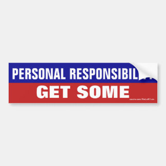 Autocollant De Voiture Responsabilité personnelle Obtenez un Sticker de p