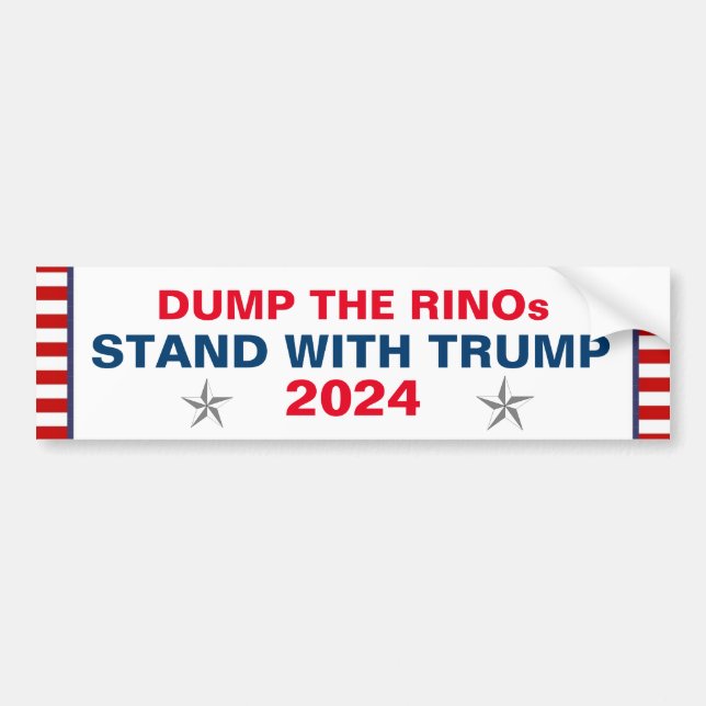 AUTOCOLLANT DE VOITURE RESTEZ AVEC L'ÉTIQUETTE DE BULLETIN TRUMP 2024 (Devant)