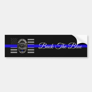 AUTOCOLLANT DE VOITURE RETOUR À LA BLEUE SOUTIEN POLICE BUMPER STICKER