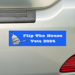 Autocollant De Voiture Retourner Le Vote De La Chambre Bleu 2024