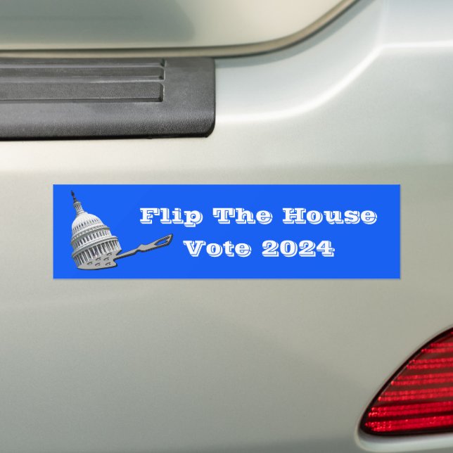 Autocollant De Voiture Retourner Le Vote De La Chambre Bleu 2024 (En voiture)