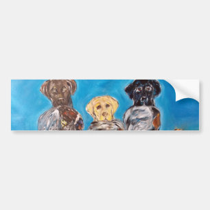 AUTOCOLLANT DE VOITURE RETRIEVERS DU LABRADOR
