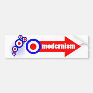Autocollant De Voiture Rétro art de cible de mod