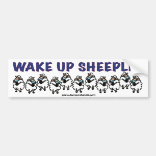 Autocollant De Voiture Réveillez-vous Sheeple