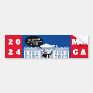 Autocollant De Voiture Revenez à Trump 2024   Whitehouse ULTRA MAGA