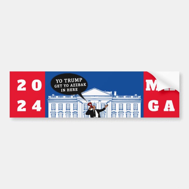 Autocollant De Voiture Revenez à Trump 2024 | Whitehouse ULTRA MAGA (Devant)