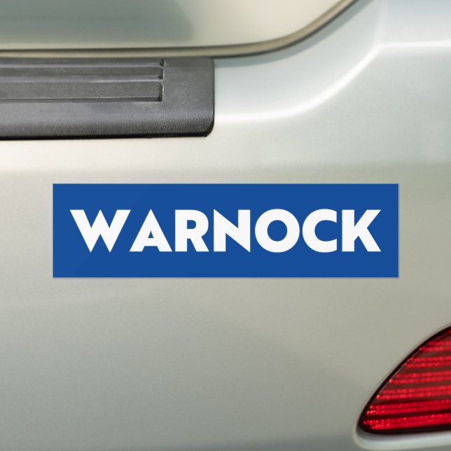 Autocollant De Voiture Révérend Warnock Géorgie Sénat deuxième tour bleu  (En voiture)