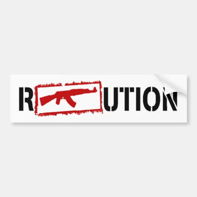 Autocollant De Voiture RÉVOLUTION d'Ak47 (Devant)