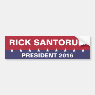 Autocollant De Voiture RICK SANTORUM pour le président 2016