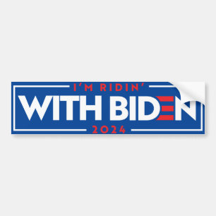 Autocollant De Voiture Ridin' With Biden 2024