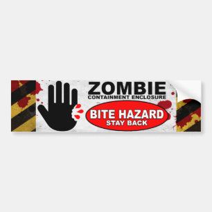 Autocollant De Voiture Risque de morsure de zombi