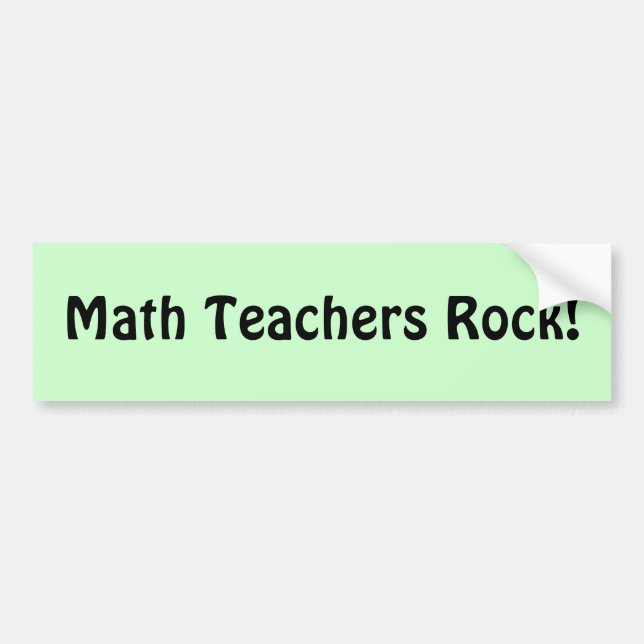 Autocollant De Voiture Roche de professeurs de maths ! (Devant)