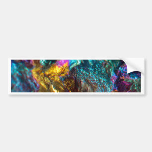 Autocollant De Voiture Roche en cristal luisante d'huile d'arc-en-ciel